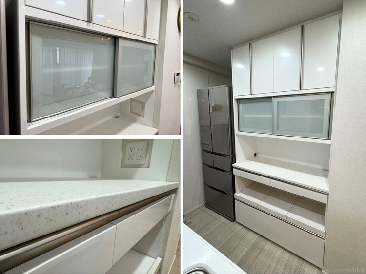 キッチン背面オーダー食器棚を納品｜大阪府泉佐野市マンション 